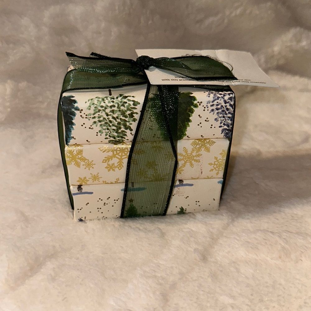 Alchimia Soap Fresh Sparkling Snow Moisturizing Christmas Holiday Wrapped Soap